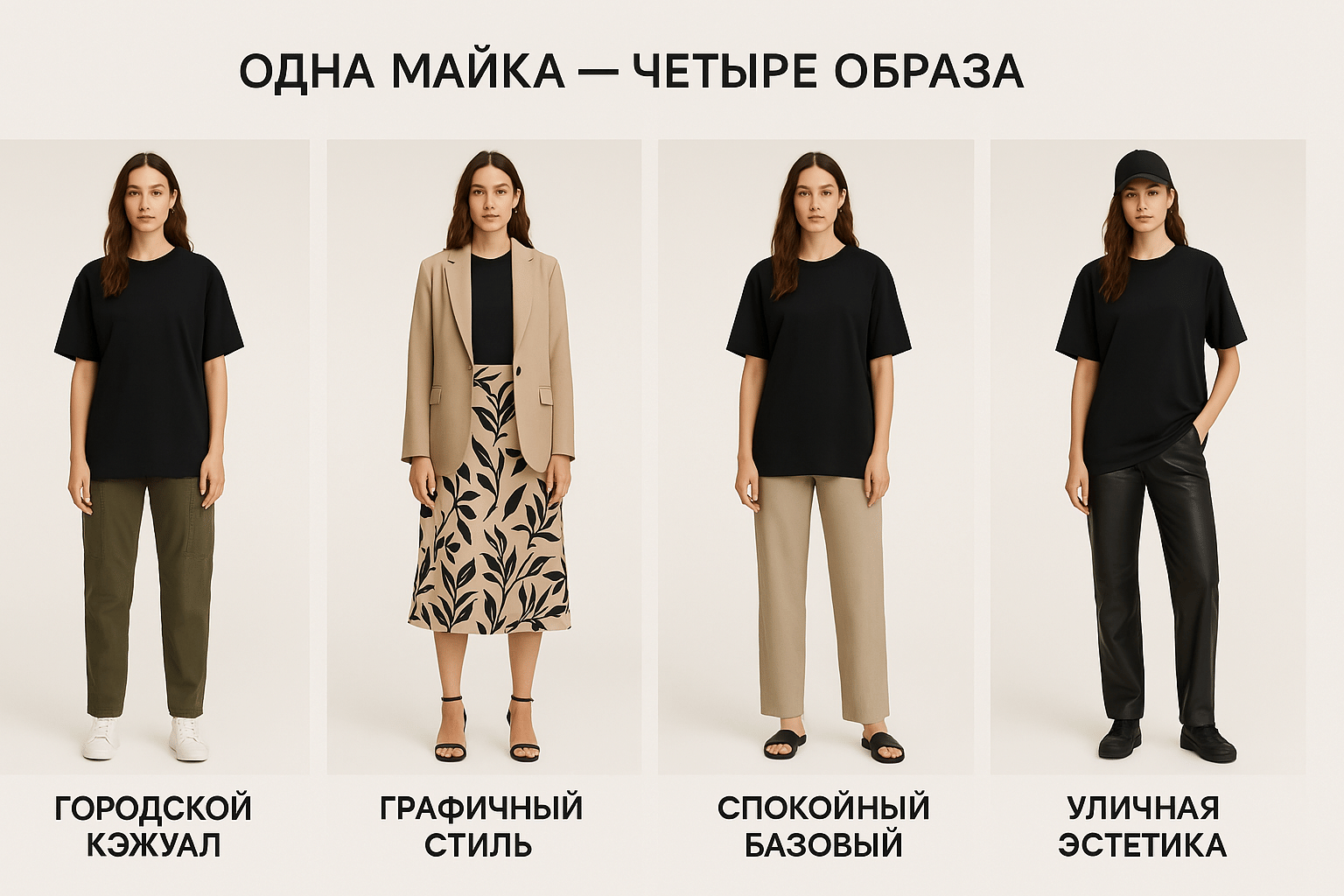 Оверсайз перестал быть просто трендом — это новое понимание комфорта, самовыражения и стиля. Майки свободного кроя стали неотъемлемой частью современного гардероба — от уличной эстетики до женственности с акцентом на объём.