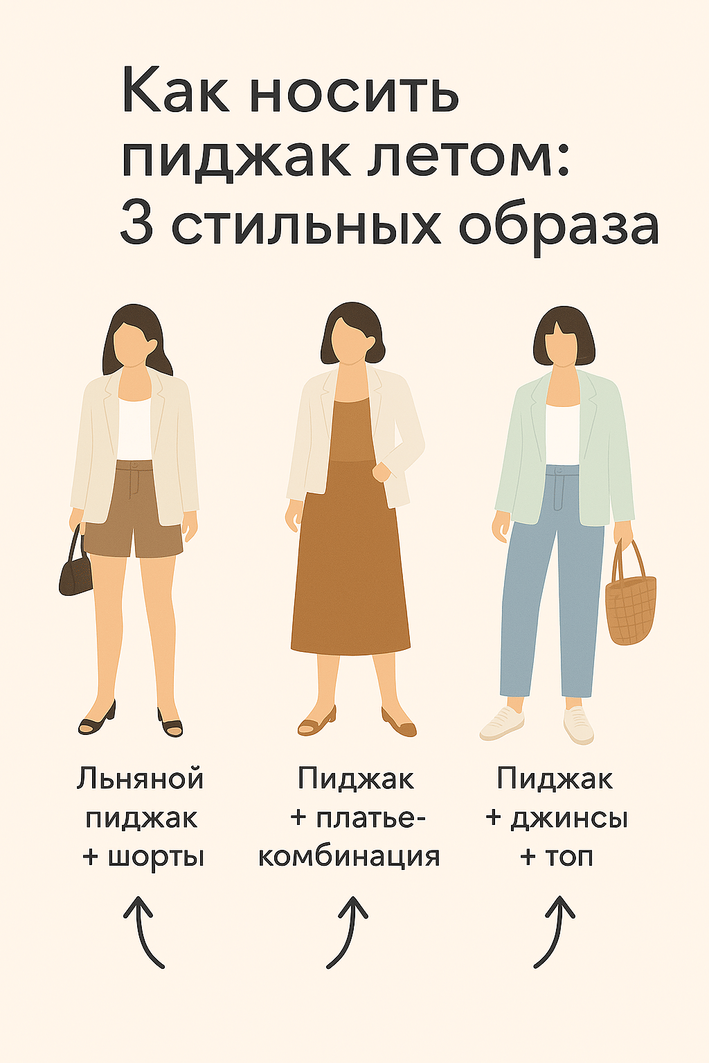 Как носить пиджак летом: 3 стильных образа