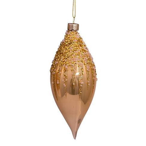 Новогоднее украшение Vondels Ecru opal beaded/pearl top decoration Арт.4181363150017