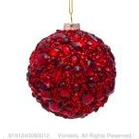 Новогоднее украшение Vondels Bauble red diamonds allover Арт.8191240080012