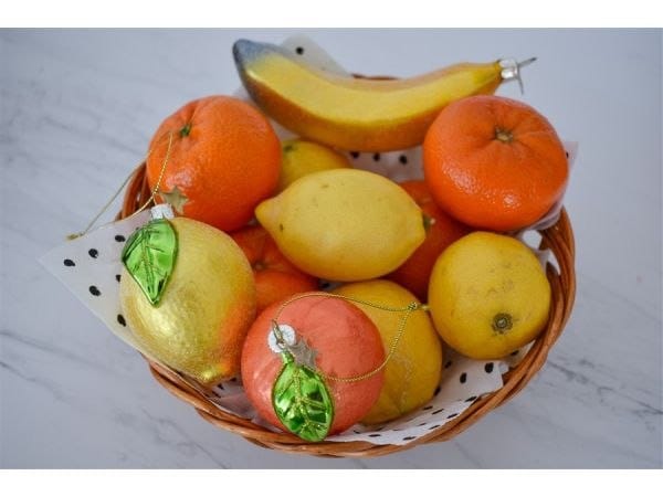 Новогоднее украшение Vondels Yellow lemon w/leaf Арт.1202510080070