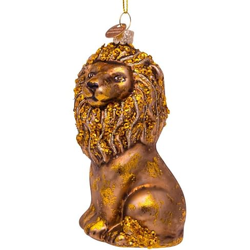 Новогоднее украшение Vondels Gold sitting lion Арт.5192200120017