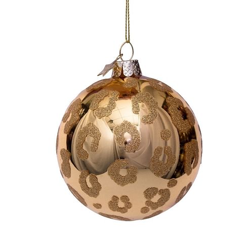 Новогоднее украшение Vondels Gold shiny w/panther print Арт.4202200080059