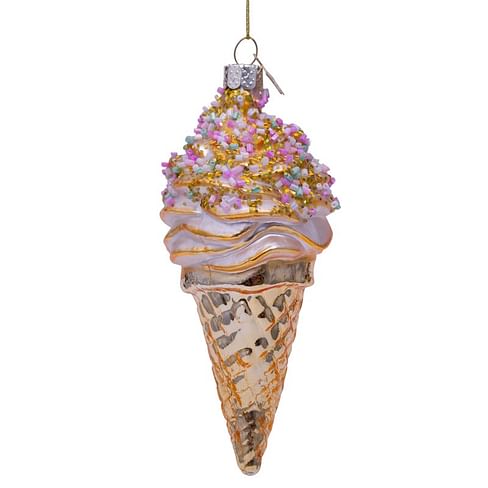 Новогоднее украшение Vondels Gold icecream with hologram glitters Арт.1202810150015