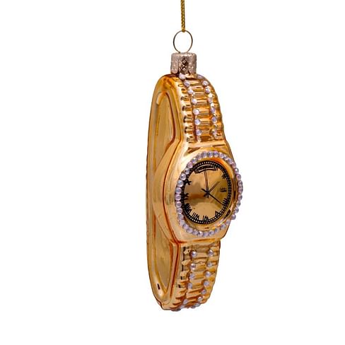 Новогоднее украшение Vondels Gold watch w/diamonds Арт.1182830100033