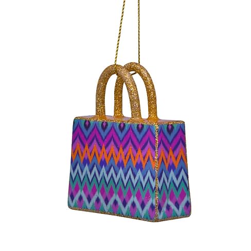 Новогоднее украшение Vondels Pink/blueshopper w/stripes print Арт.5212250070015