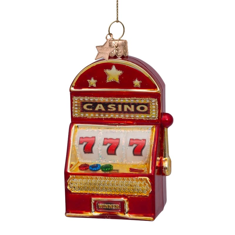 Новогоднее украшение Vondels Red shiny slot machine Арт.4217000105055