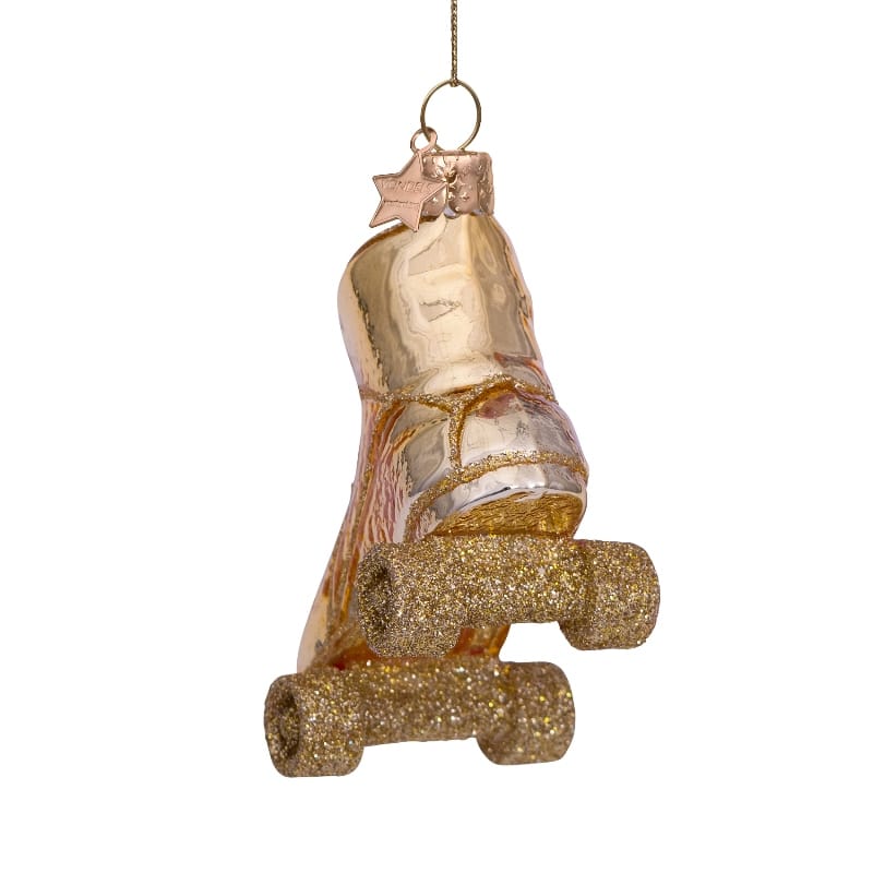 Новогоднее украшение Vondels Gold shiny rollerskate Арт.2212820080010
