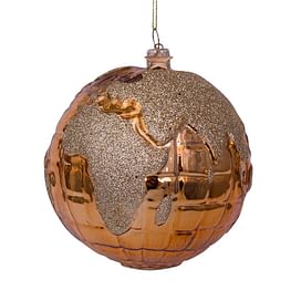 Новогоднее украшение Vondels Shiny gold globe w/gold glitter print Арт.3211210100016