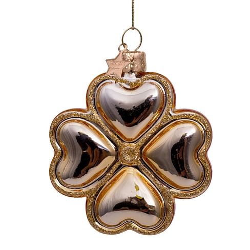 Новогоднее украшение Vondels Shiny gold clover Арт.4217000080031