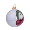 Новогоднее украшение Vondels White opal w/red cherry Арт.4211290080139