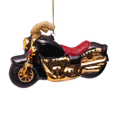 Новогоднее украшение Vondels Black/gold motorcycle Арт.2162740090012