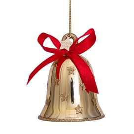 Новогоднее украшение Vondels Shiny gold bell w/red bow Арт.4212810080035