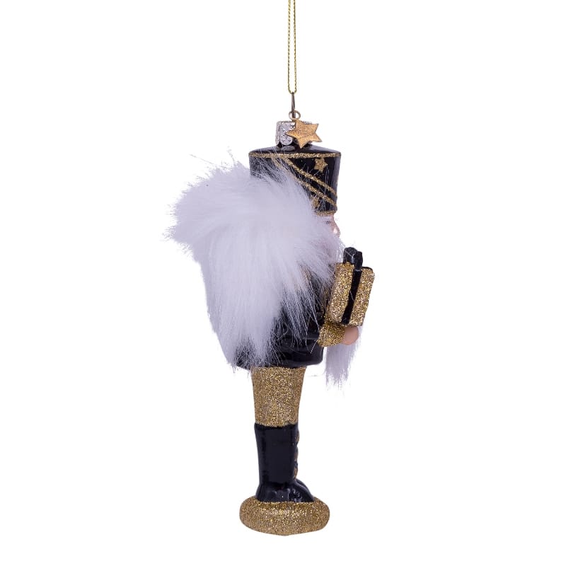 Новогоднее украшение Vondels Black/gold nutcracker w/glitter stars Арт.3212120150016