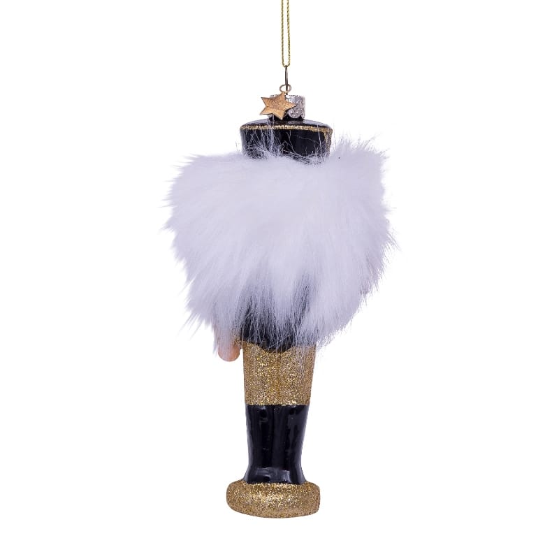 Новогоднее украшение Vondels Black/gold nutcracker w/glitter stars Арт.3212120150016