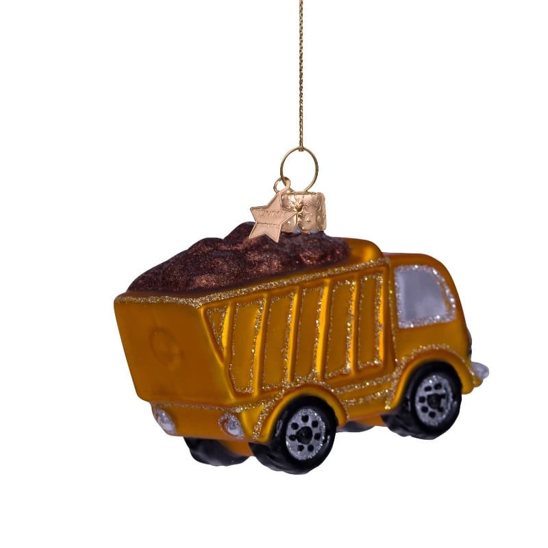 Новогоднее украшение Vondels Yellow garbage truck Арт.1212720070013