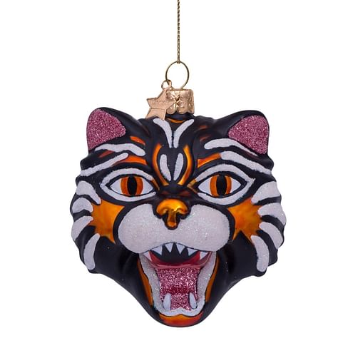 Новогоднее украшение Vondels Orange tiger head Арт.4212200090057