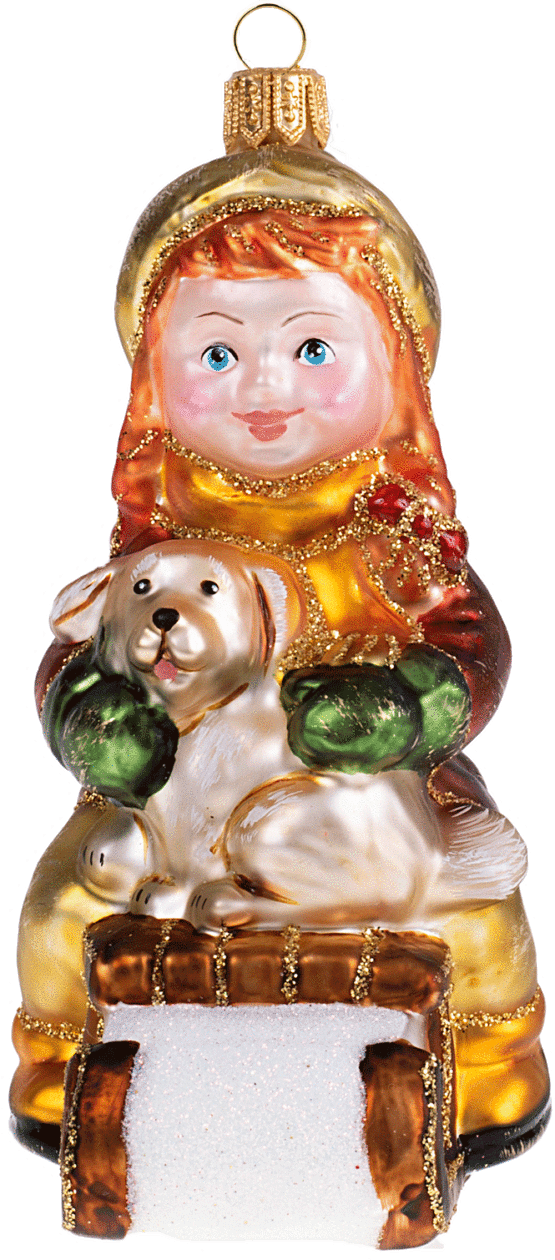 Новогоднее украшение Impuls Sledding Girl Vintage Арт.A2806V