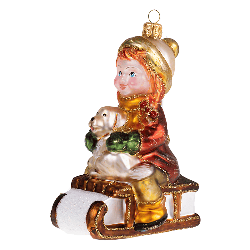 Новогоднее украшение Impuls Sledding Girl Vintage Арт.A2806V