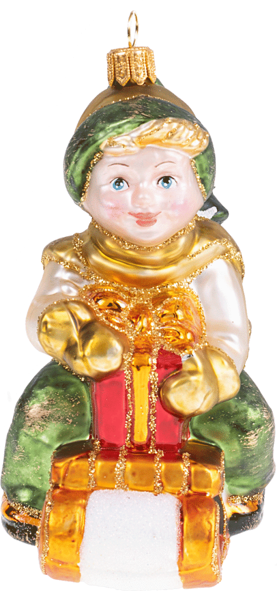 Новогоднее украшение Impuls Sledding Boy Vintage Арт.A2807V