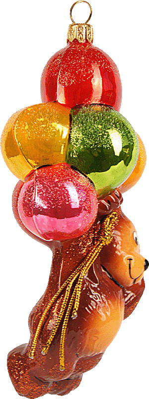 Новогоднее украшение Impuls Bear with Balloons Арт.A2454