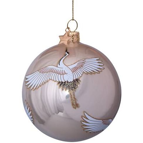 Новогоднее украшение Vondels Champagne opal crane birds allover Арт.1221290080612