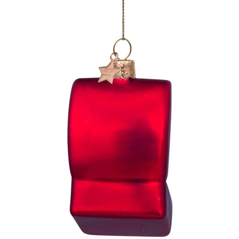 Новогоднее украшение Vondels Red matt wedding ring box w/diamond Арт.2227000090031