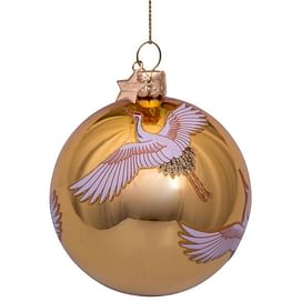 Новогоднее украшение Vondels Shiny gold w/crane birds all over Арт.5211290080275