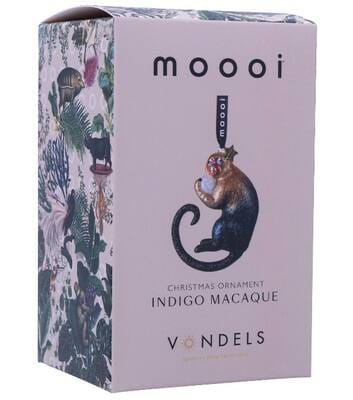Новогоднее украшение Vondels Indigo macaque Moooi Арт.9219632100069