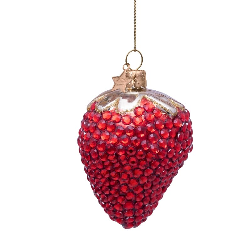 Новогоднее украшение Vondels Red strawberry w/diamonds allover Арт.1222810090012