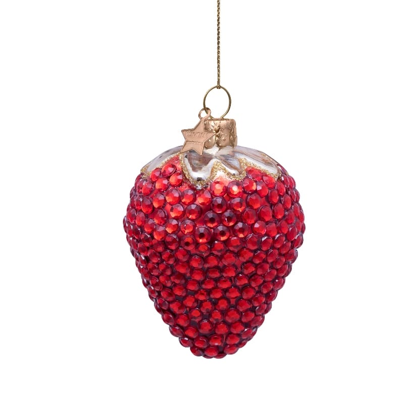Новогоднее украшение Vondels Red strawberry w/diamonds allover Арт.1222810090012