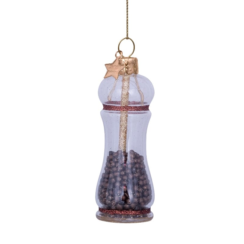 Новогоднее украшение Vondels Transparant brown pepper shaker Арт.1237000090093