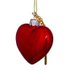 Новогоднее украшение Vondels Red opal heart with key lock Арт.2231322065011