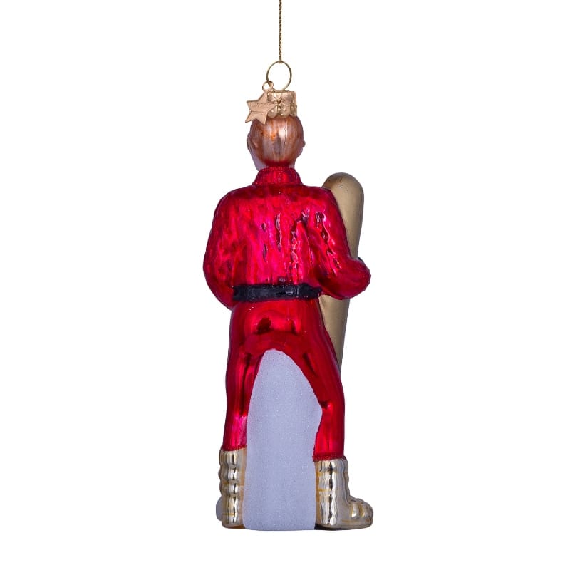 Новогоднее украшение Vondels Red ski boy H12.5cm Арт.3232250125043