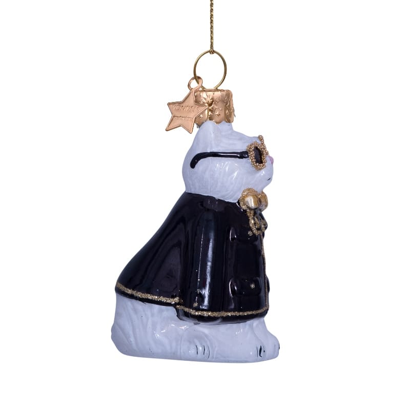 Новогоднее украшение Vondels Fashion cat w/black jacket Арт.3232870075018