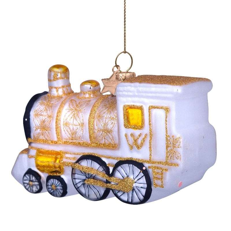 Новогоднее украшение Vondels white/gold train Арт.5237000000036