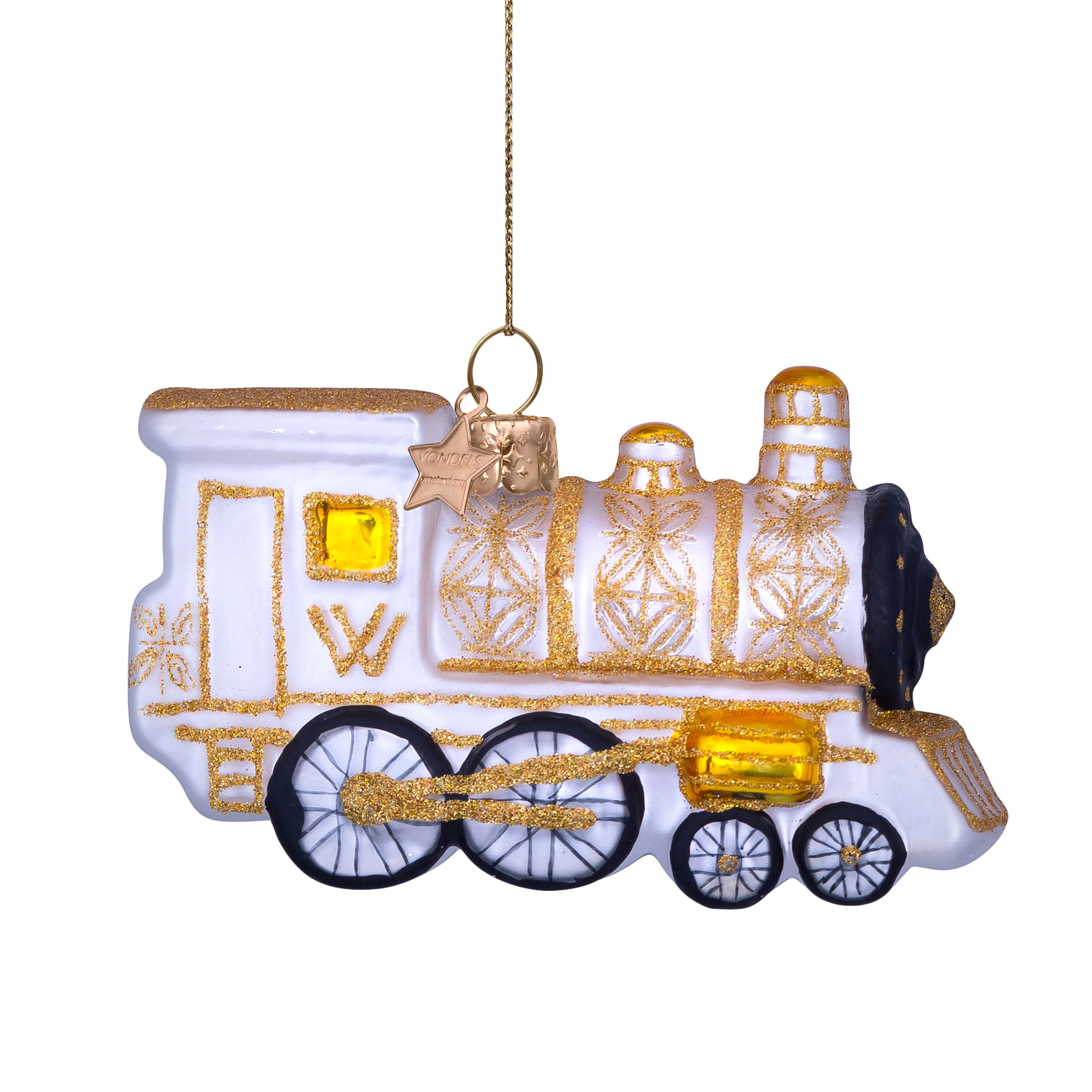 Новогоднее украшение Vondels white/gold train Арт.5237000000036
