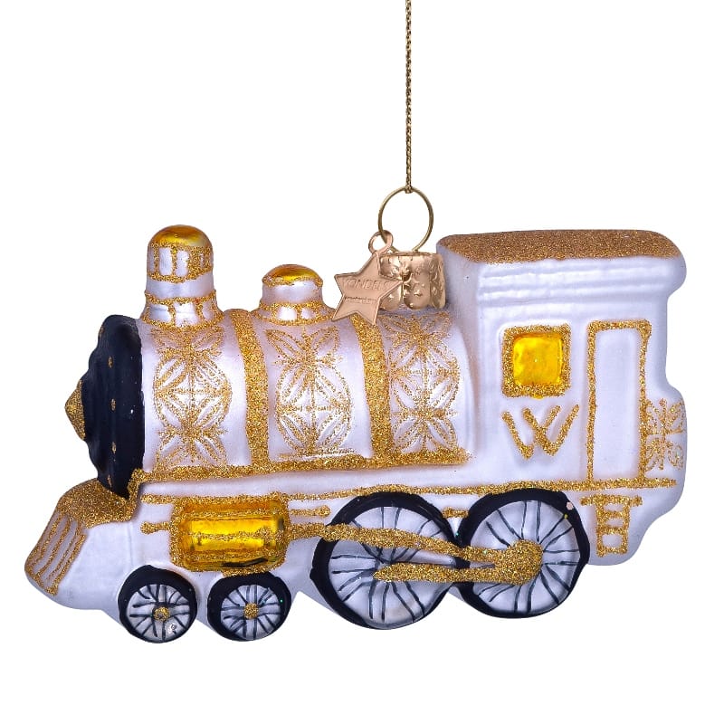 Новогоднее украшение Vondels white/gold train Арт.5237000000036