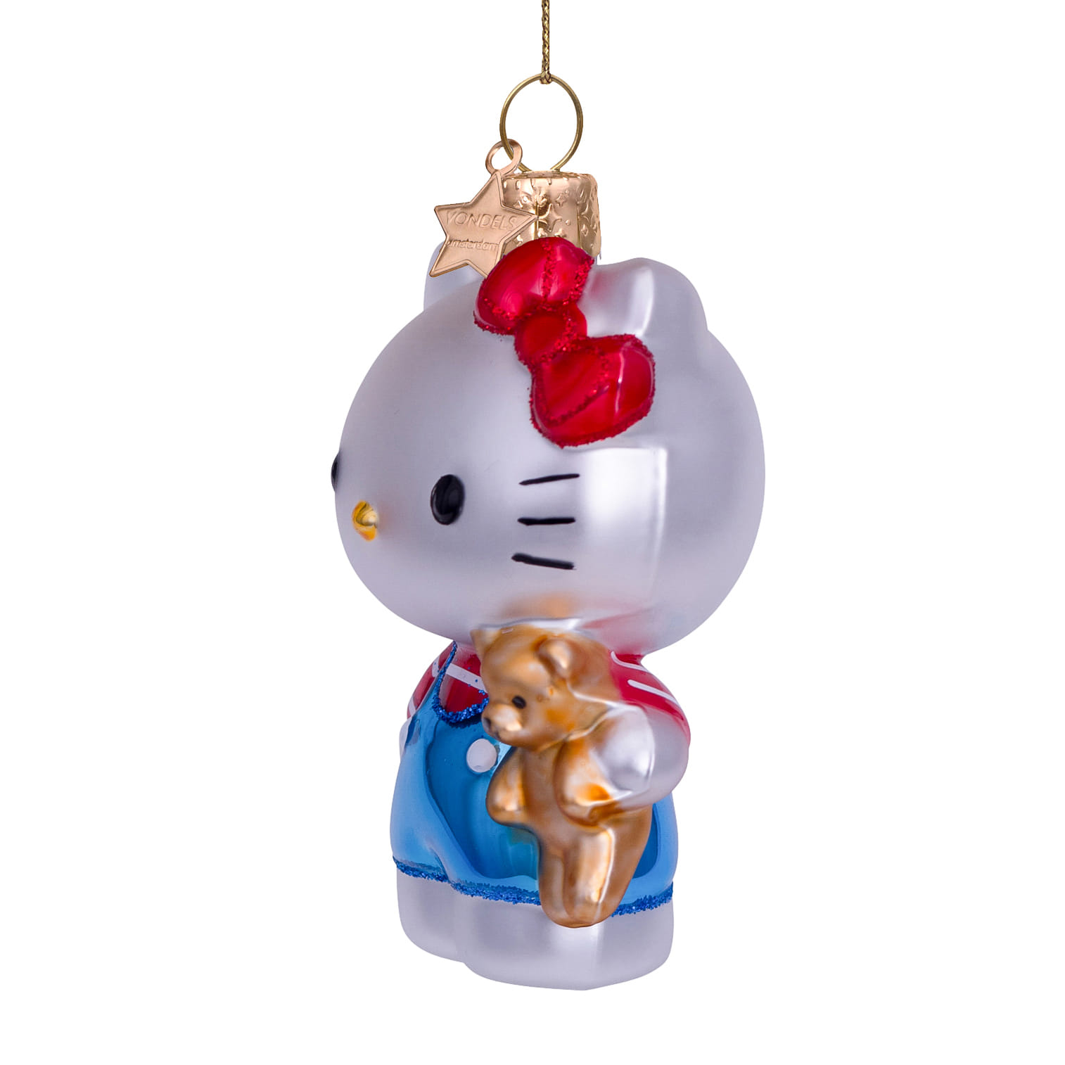 Новогоднее украшение Vondels Hello Kitty blue w/bear Арт.1211234090067