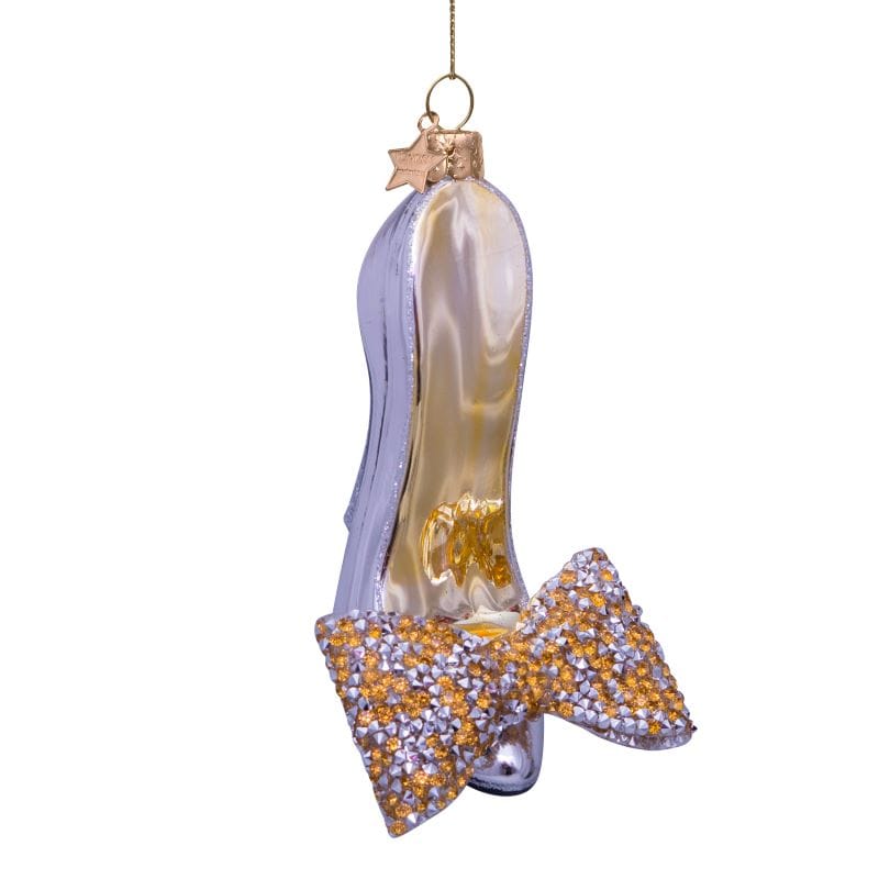 Новогоднее украшение Vondels Silver high heel w/bow Арт.1240208100013