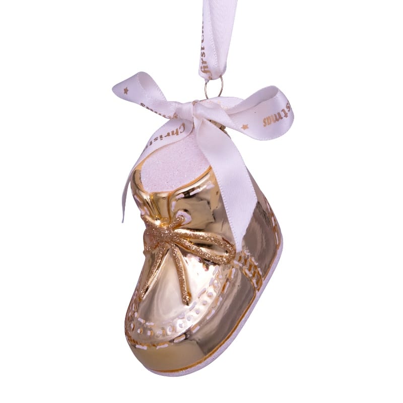Новогоднее украшение Vondels Gold baby's first Christmas shoe Арт.1240221060011