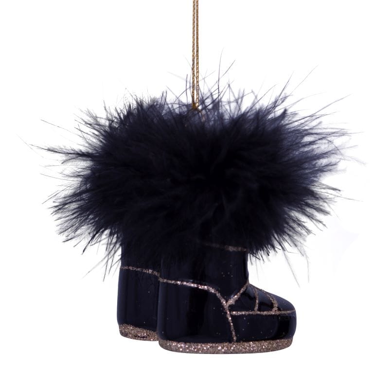 Новогоднее украшение Vondels Black fashion ski boots w/fur Арт.1240601075017