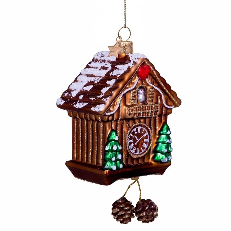 Новогоднее украшение Vondels Brown cuckoo clock Арт.1240642100013