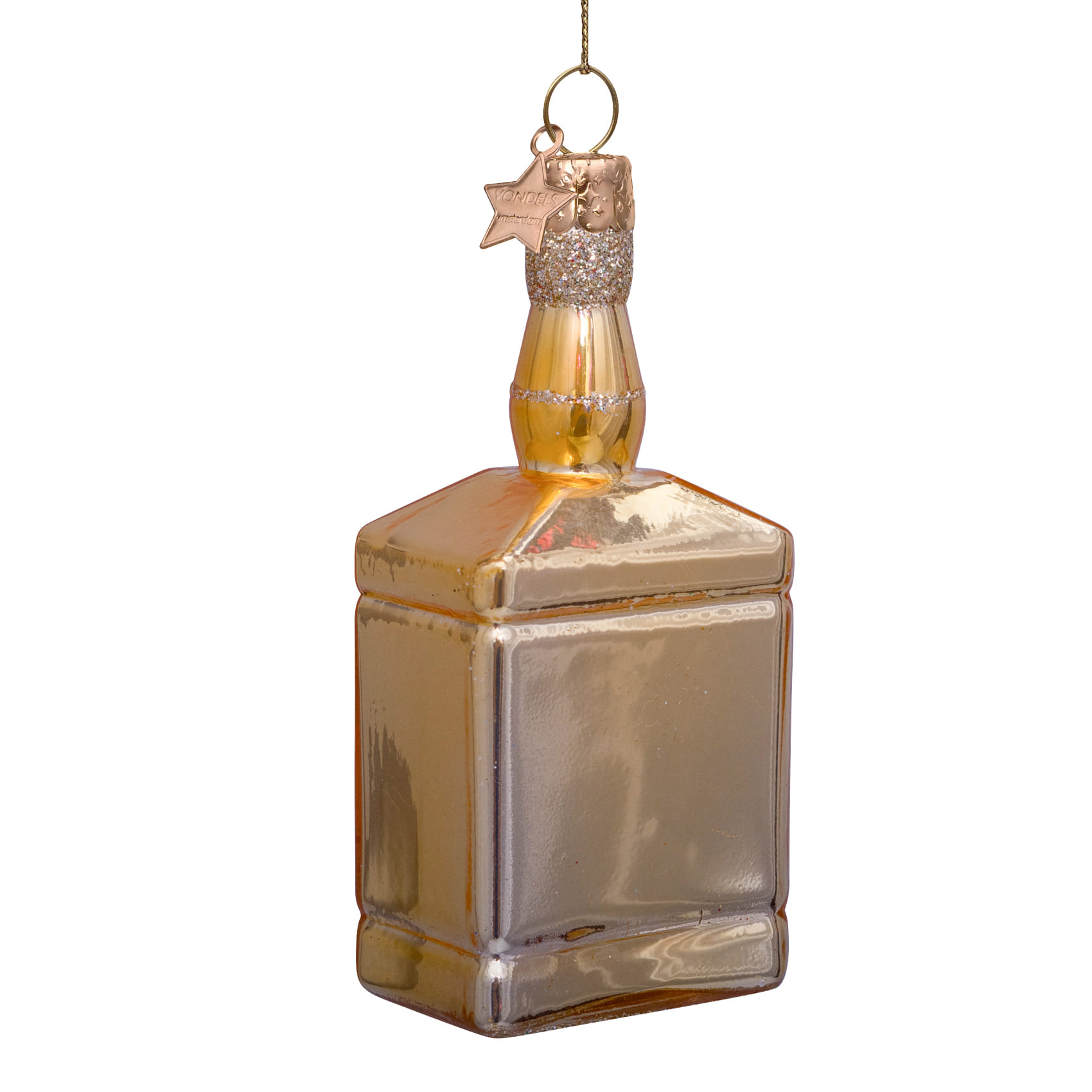 Новогоднее украшение Vondels Gold tequila bottle Арт.2240100095010