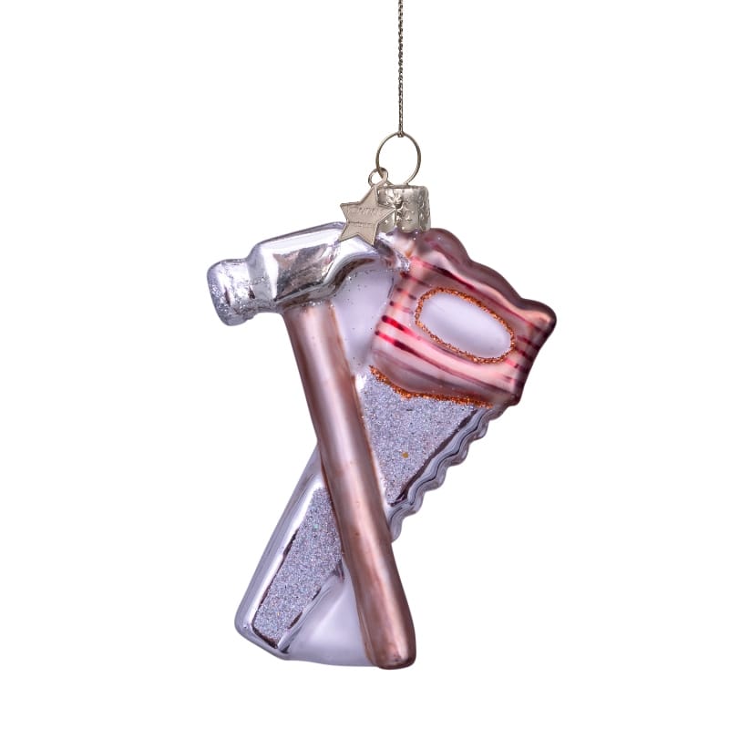 Новогоднее украшение Vondels Hammer and saw Арт.2240999080012