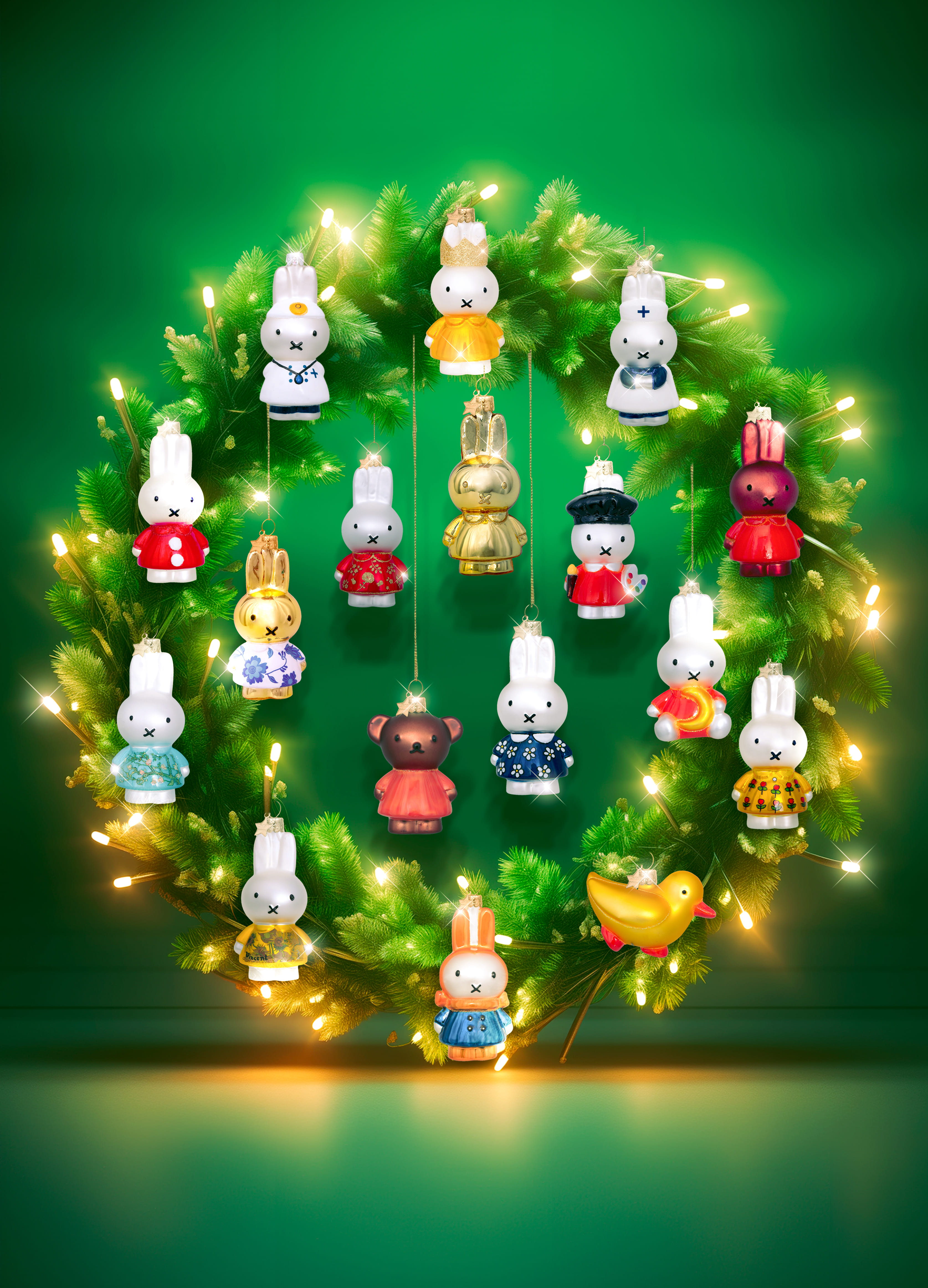 Новогоднее украшение Vondels Nijntje/Miffy blue flower dress Арт.5181234110040