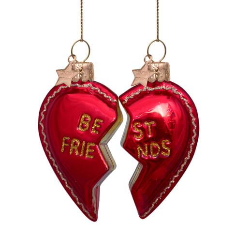 Новогоднее украшение Vondels Set of best friends heart Арт.5240706086013