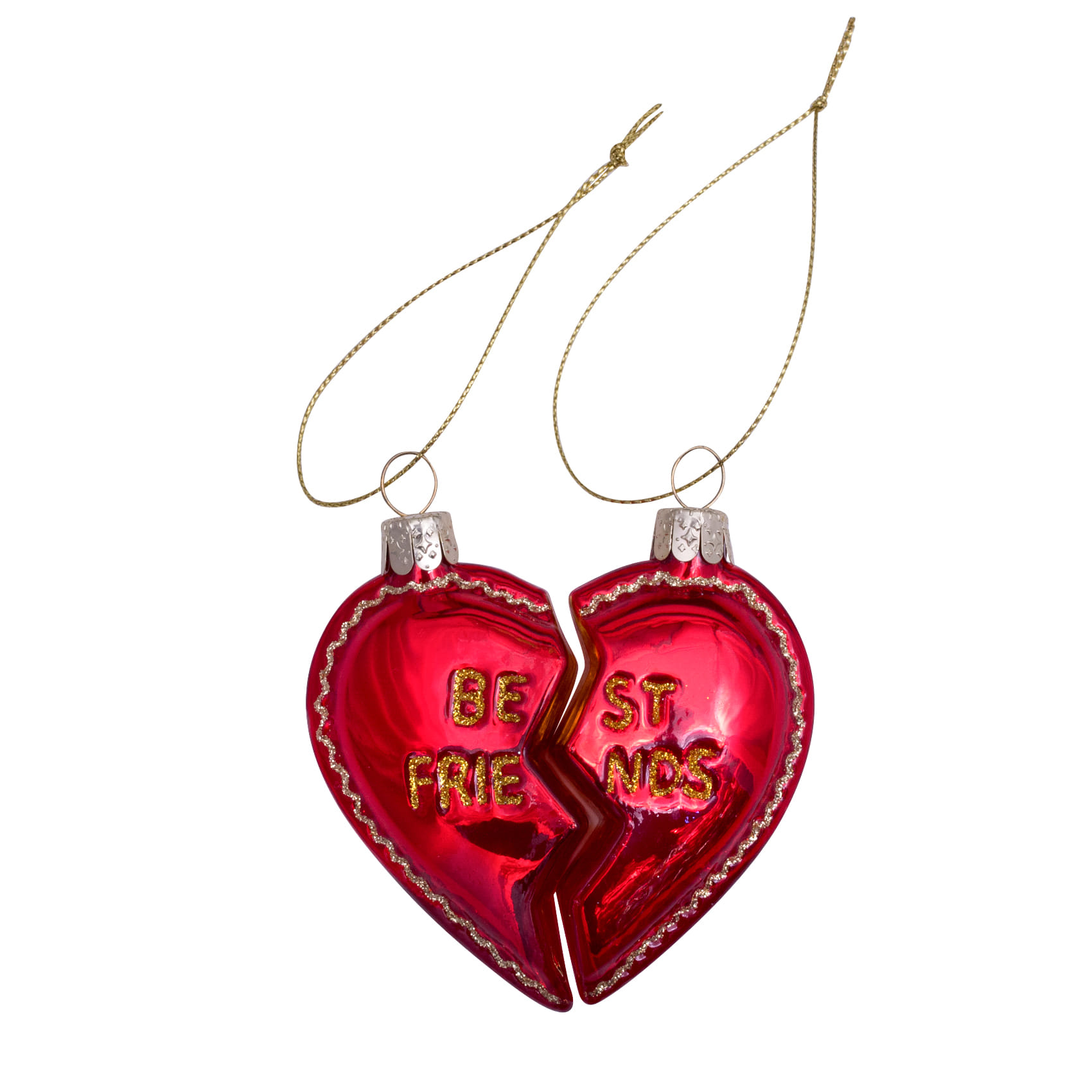 Новогоднее украшение Vondels Set of best friends heart Арт.5240706086013