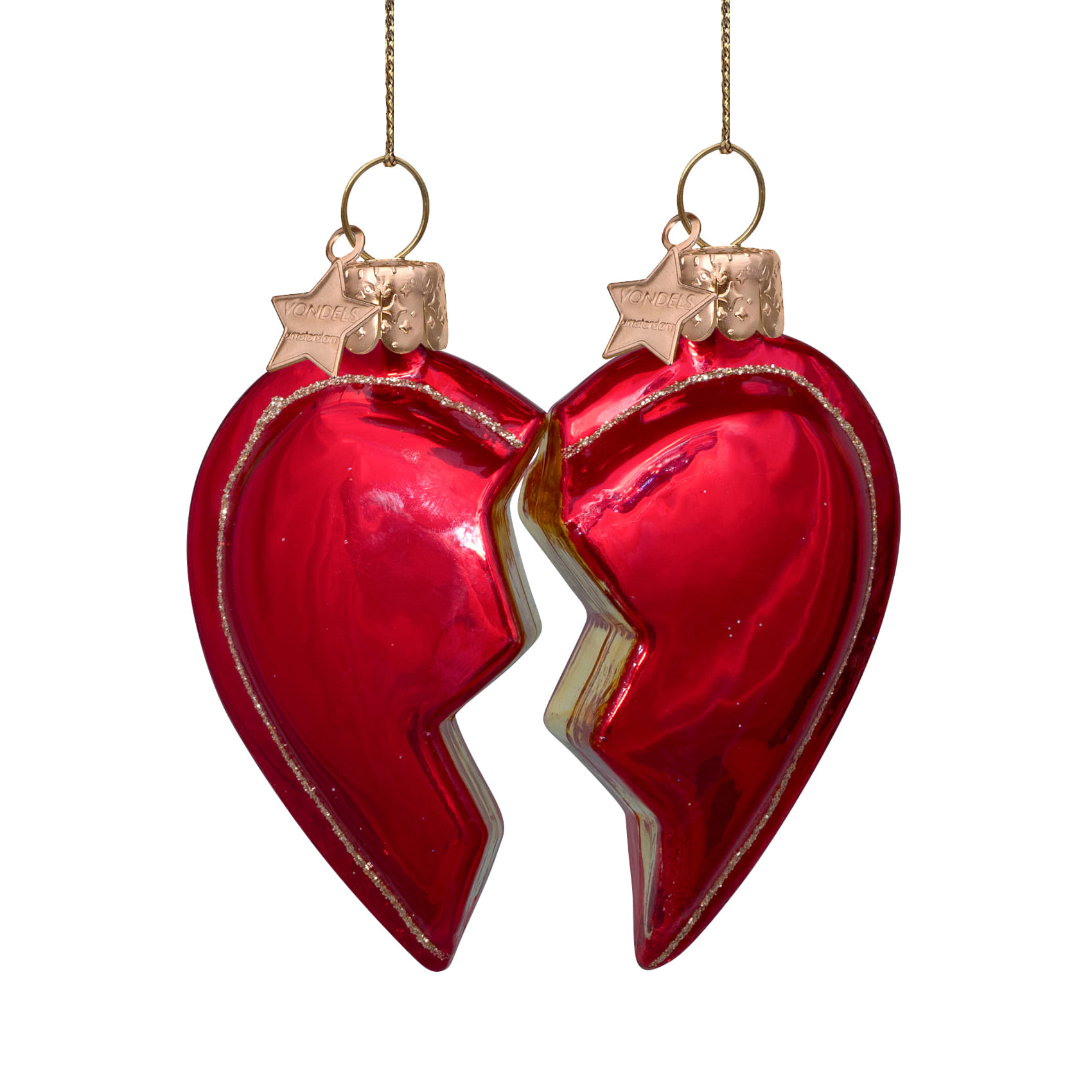Новогоднее украшение Vondels Set of best friends heart Арт.5240706086013
