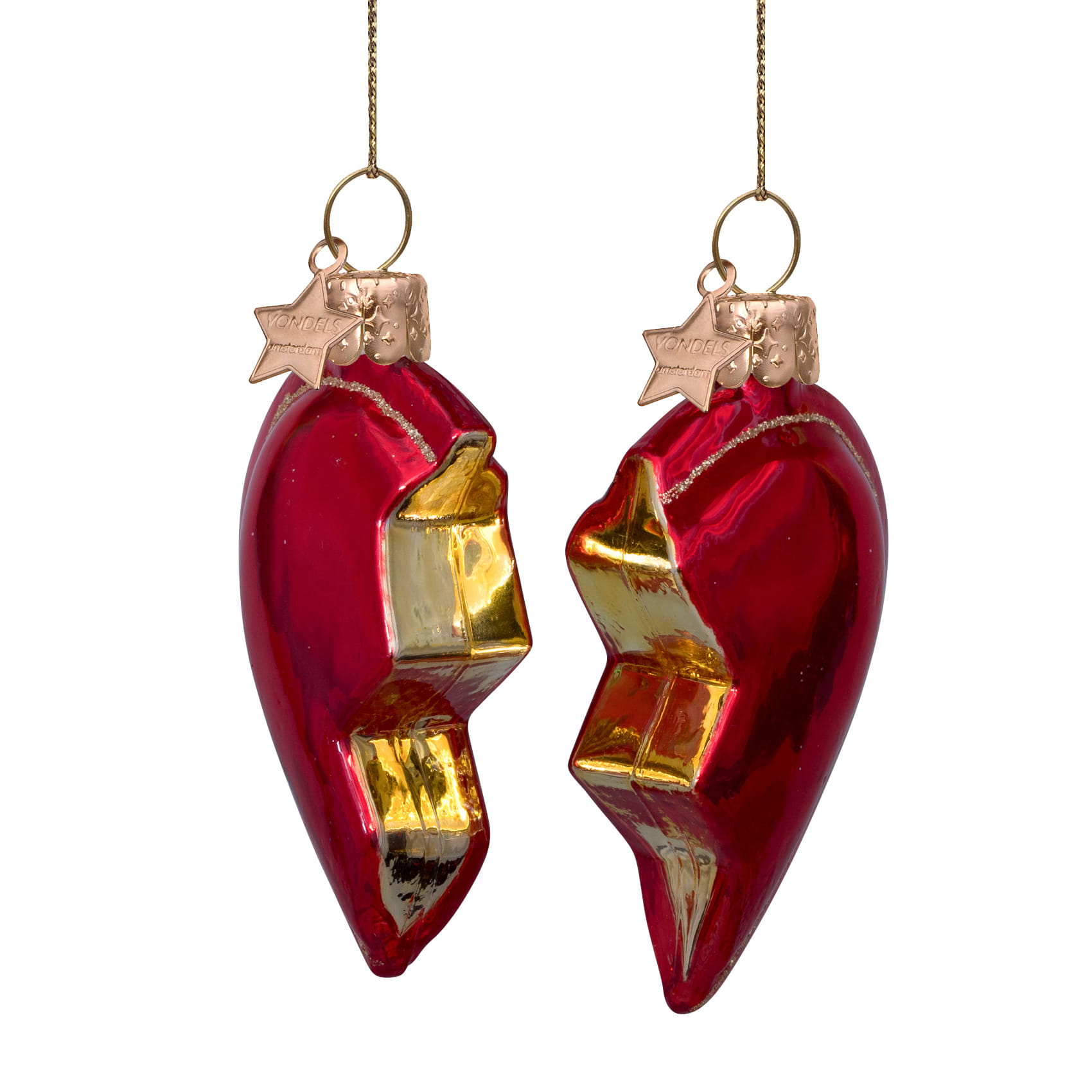 Новогоднее украшение Vondels Set of best friends heart Арт.5240706086013